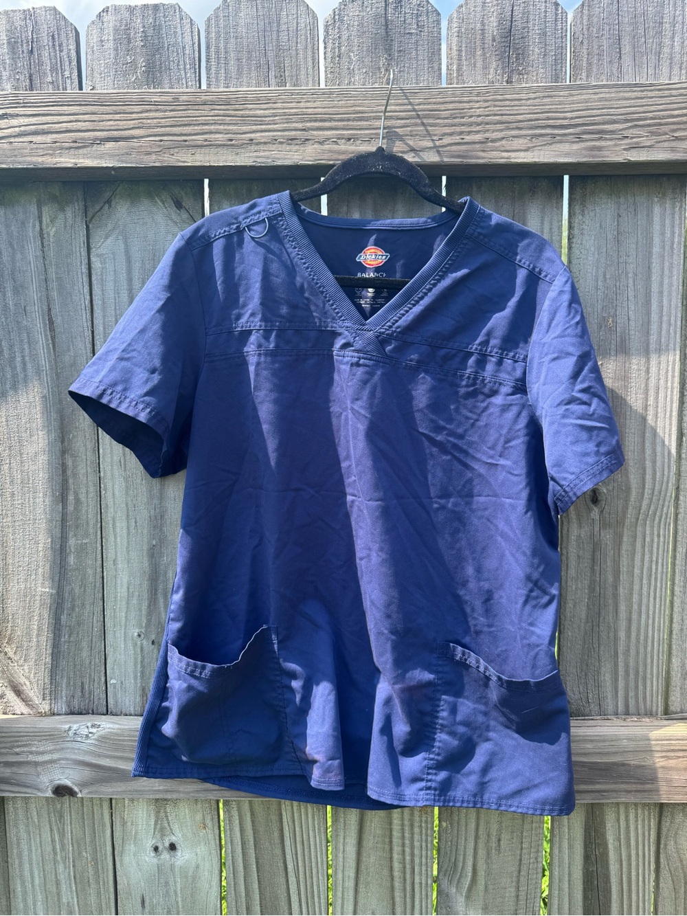 Dickies Men’s Navy V-Neck Scrub Top